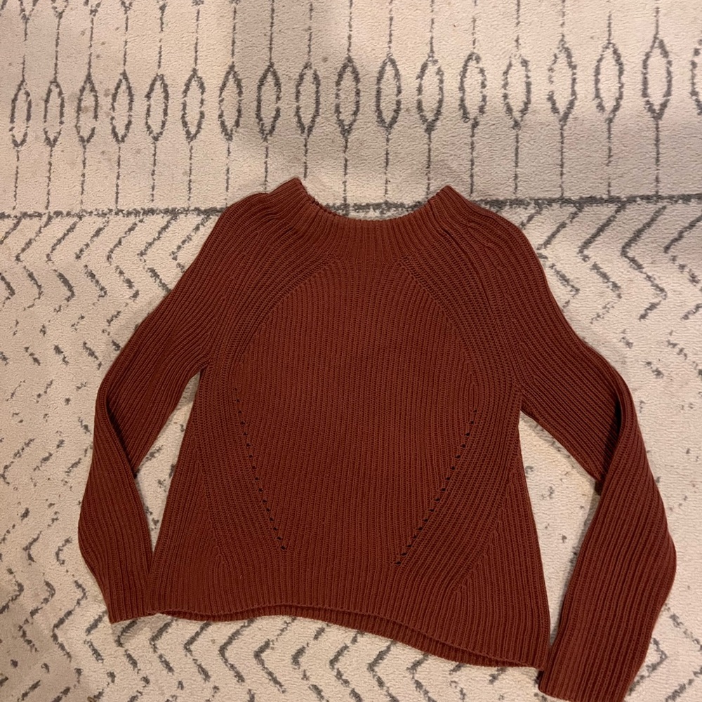 Athleta Women's Brick Red Crew Neck Sweater